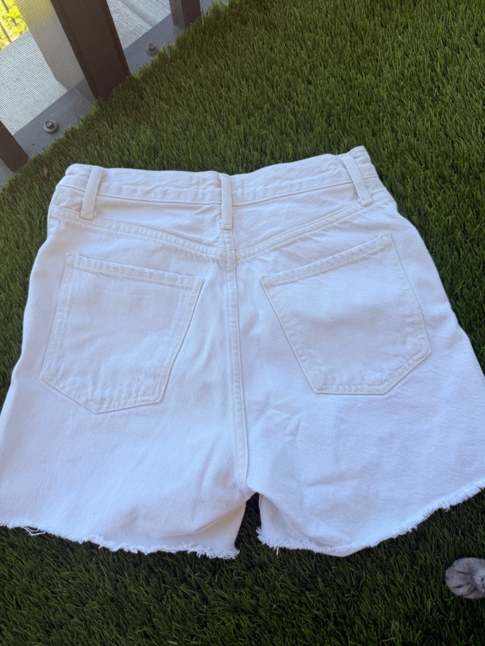 Agolde Women's Off-White High-Waisted Shorts size 23